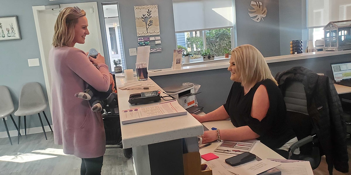 lady at front desk